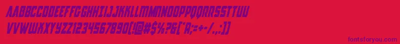 Antillescondital Font – Purple Fonts on Red Background