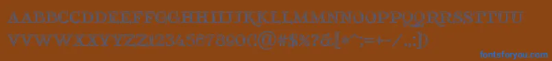 Foglihtenno03 Font – Blue Fonts on Brown Background