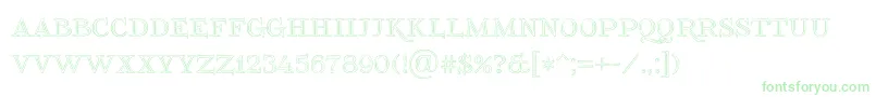 Foglihtenno03 Font – Green Fonts on White Background