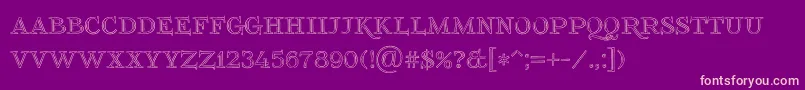 Foglihtenno03 Font – Pink Fonts on Purple Background