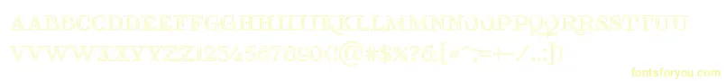 Foglihtenno03 Font – Yellow Fonts on White Background