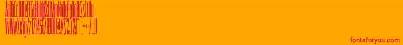 Taller Font – Red Fonts on Orange Background