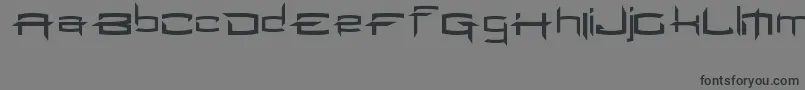 フォントMilenioJed – 黒い文字の灰色の背景