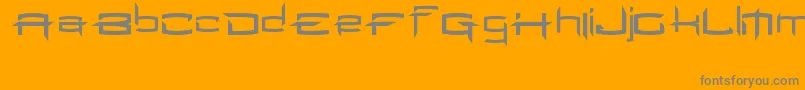 MilenioJed-Schriftart – Graue Schriften auf orangefarbenem Hintergrund