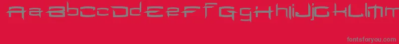 MilenioJed Font – Gray Fonts on Red Background