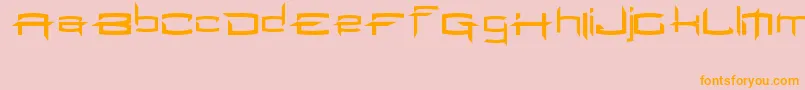 MilenioJed Font – Orange Fonts on Pink Background