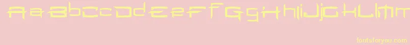 MilenioJed Font – Yellow Fonts on Pink Background