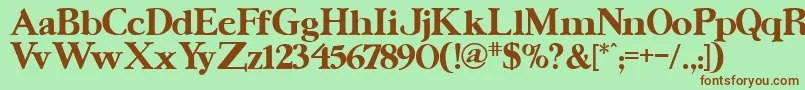 Ursb Font – Brown Fonts on Green Background