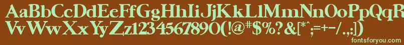 Ursb Font – Green Fonts on Brown Background