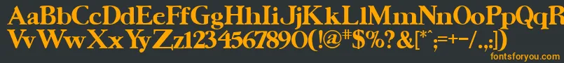 フォントUrsb – 黒い背景にオレンジの文字