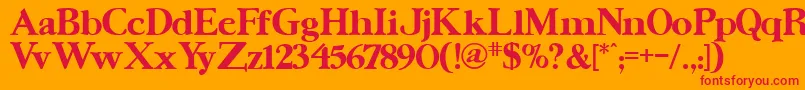 Ursb Font – Red Fonts on Orange Background