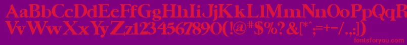 Ursb Font – Red Fonts on Purple Background