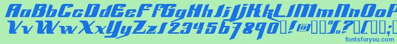 Шрифт Slick69 – синие шрифты на зелёном фоне