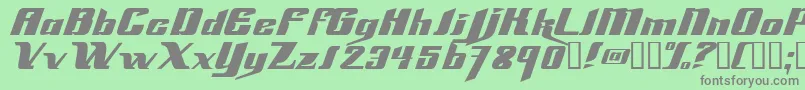 Slick69-Schriftart – Graue Schriften auf grünem Hintergrund