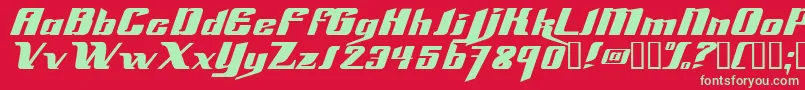 Slick69 Font – Green Fonts on Red Background