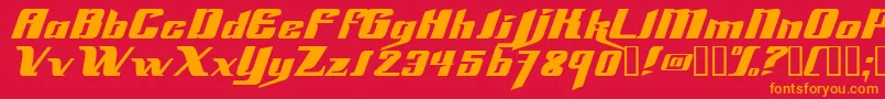 Slick69 Font – Orange Fonts on Red Background