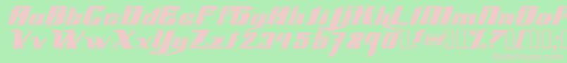 フォントSlick69 – 緑の背景にピンクのフォント