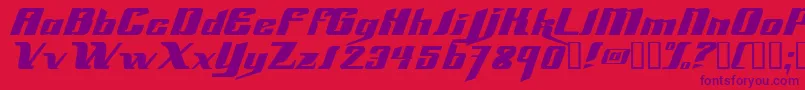 フォントSlick69 – 赤い背景に紫のフォント