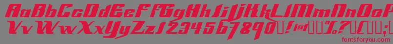 フォントSlick69 – 赤い文字の灰色の背景