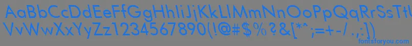 FuturistleftyRegular Font – Blue Fonts on Gray Background