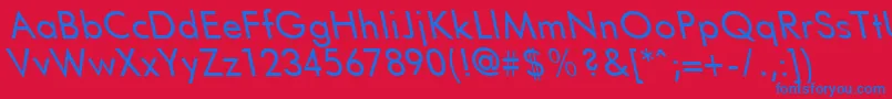 FuturistleftyRegular Font – Blue Fonts on Red Background