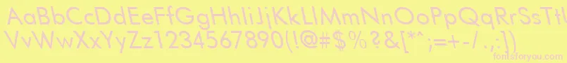 FuturistleftyRegular Font – Pink Fonts on Yellow Background