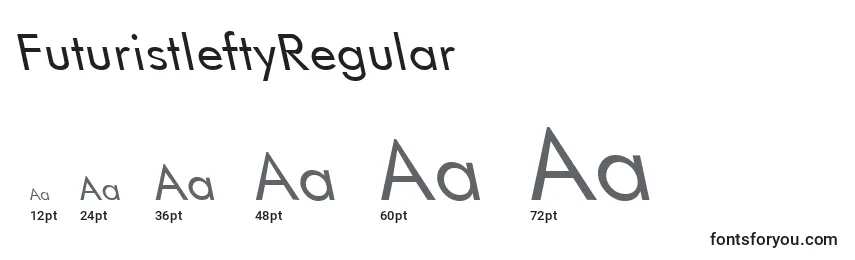 Размеры шрифта FuturistleftyRegular