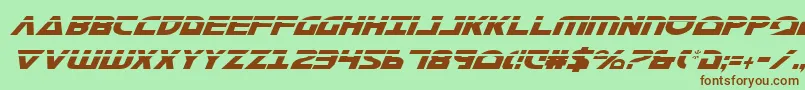 Шрифт Morsenkv2cli – коричневые шрифты на зелёном фоне