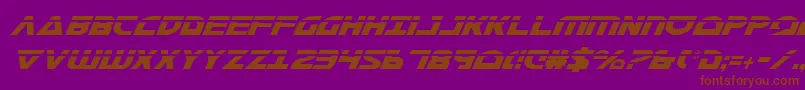 フォントMorsenkv2cli – 紫色の背景に茶色のフォント