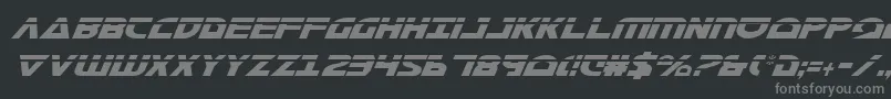 フォントMorsenkv2cli – 黒い背景に灰色の文字