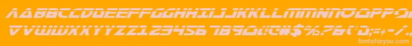 Morsenkv2cli-fontti – vaaleanpunaiset fontit oranssilla taustalla