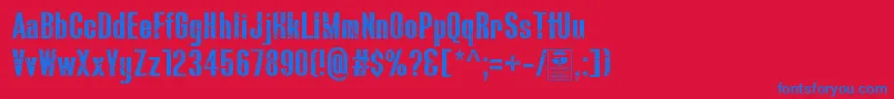 BluefishScratchedDemo Font – Blue Fonts on Red Background