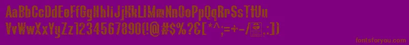 BluefishScratchedDemo Font – Brown Fonts on Purple Background