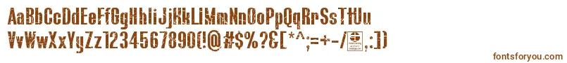 BluefishScratchedDemo Font – Brown Fonts on White Background