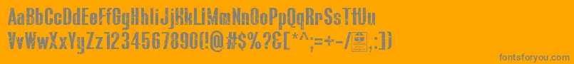BluefishScratchedDemo Font – Gray Fonts on Orange Background
