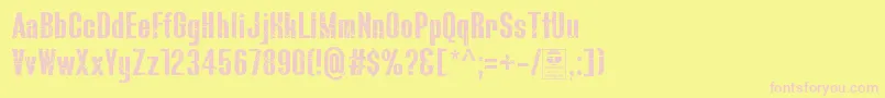 BluefishScratchedDemo Font – Pink Fonts on Yellow Background
