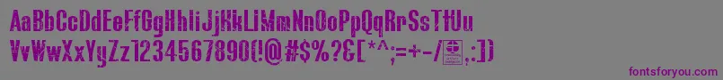 BluefishScratchedDemo Font – Purple Fonts on Gray Background
