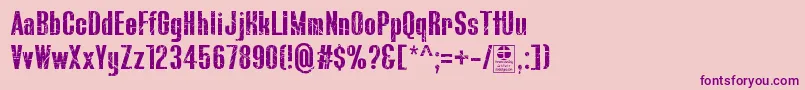 BluefishScratchedDemo Font – Purple Fonts on Pink Background