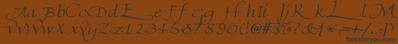 FlorentineswashcapsRegular Font – Black Fonts on Brown Background