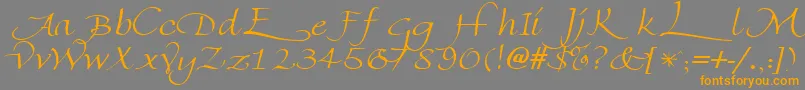 FlorentineswashcapsRegular Font – Orange Fonts on Gray Background