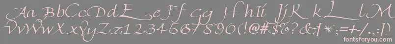 FlorentineswashcapsRegular Font – Pink Fonts on Gray Background