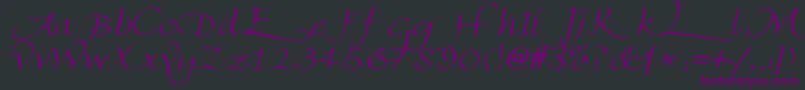 FlorentineswashcapsRegular Font – Purple Fonts on Black Background