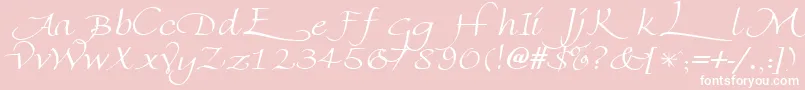FlorentineswashcapsRegular Font – White Fonts on Pink Background