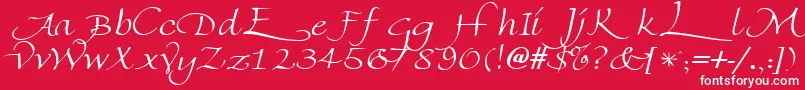 FlorentineswashcapsRegular Font – White Fonts on Red Background