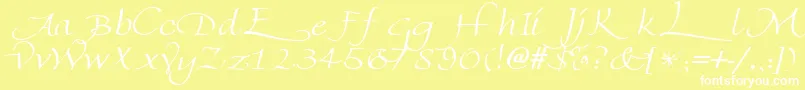 FlorentineswashcapsRegular Font – White Fonts on Yellow Background