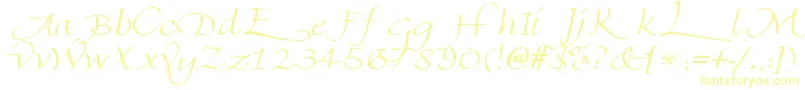 FlorentineswashcapsRegular Font – Yellow Fonts on White Background