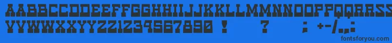 GomariceGameMusicLove Font – Black Fonts on Blue Background