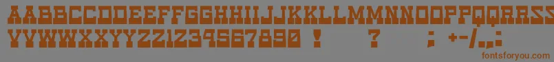 GomariceGameMusicLove Font – Brown Fonts on Gray Background