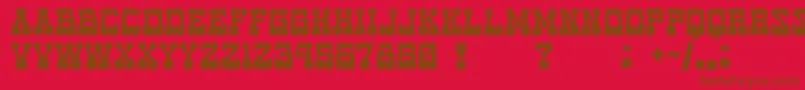 GomariceGameMusicLove Font – Brown Fonts on Red Background