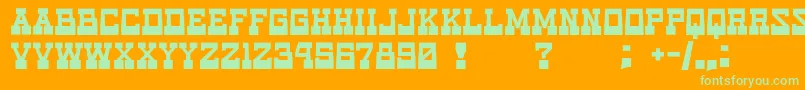 GomariceGameMusicLove Font – Green Fonts on Orange Background